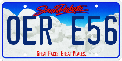 SD license plate 0ERE56