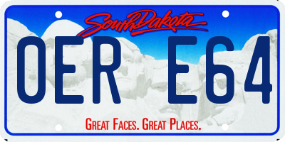 SD license plate 0ERE64