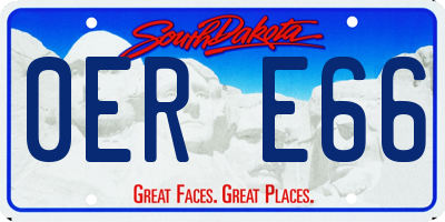 SD license plate 0ERE66
