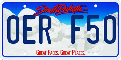 SD license plate 0ERF50