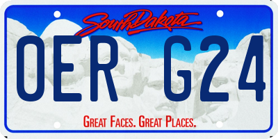SD license plate 0ERG24