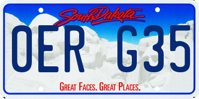 SD license plate 0ERG35