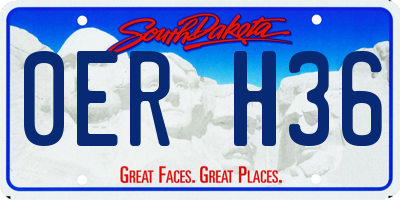 SD license plate 0ERH36
