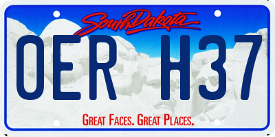 SD license plate 0ERH37