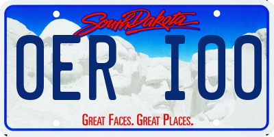 SD license plate 0ERI00