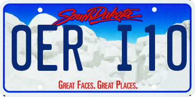 SD license plate 0ERI10
