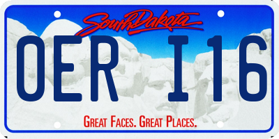 SD license plate 0ERI16
