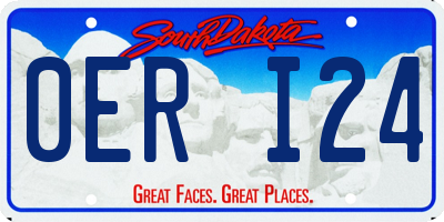 SD license plate 0ERI24