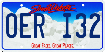 SD license plate 0ERI32