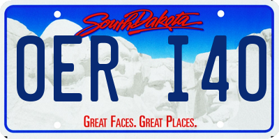 SD license plate 0ERI40