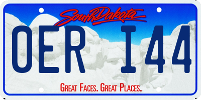 SD license plate 0ERI44