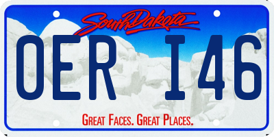 SD license plate 0ERI46