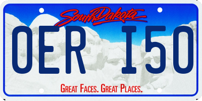 SD license plate 0ERI50