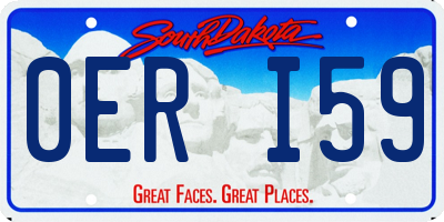 SD license plate 0ERI59