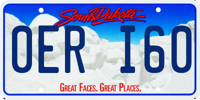 SD license plate 0ERI60