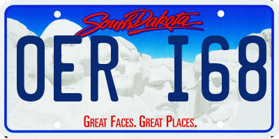 SD license plate 0ERI68