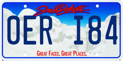SD license plate 0ERI84