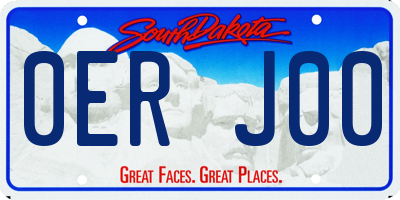 SD license plate 0ERJ00