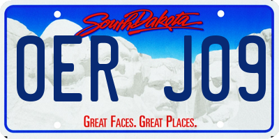 SD license plate 0ERJ09