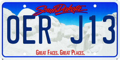 SD license plate 0ERJ13