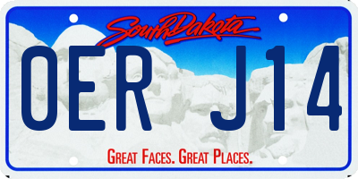 SD license plate 0ERJ14