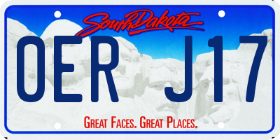 SD license plate 0ERJ17