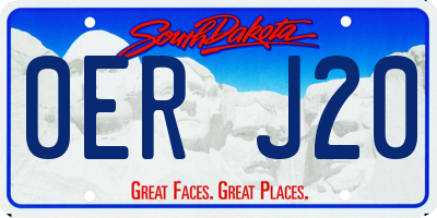 SD license plate 0ERJ20