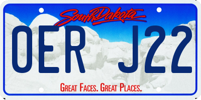 SD license plate 0ERJ22