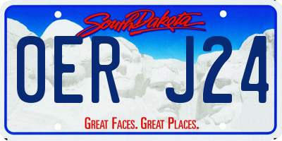 SD license plate 0ERJ24