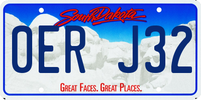 SD license plate 0ERJ32