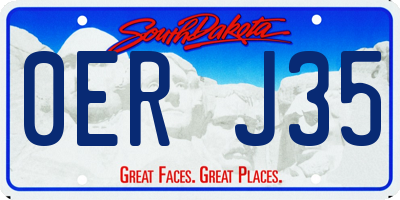 SD license plate 0ERJ35