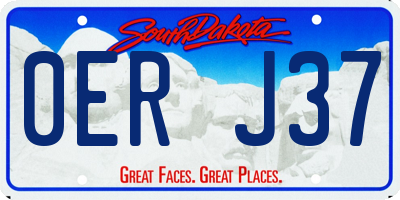 SD license plate 0ERJ37