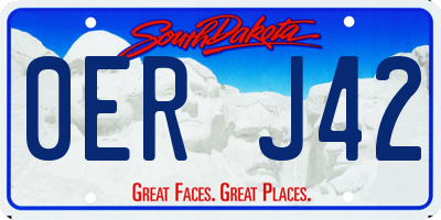 SD license plate 0ERJ42