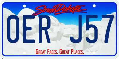 SD license plate 0ERJ57