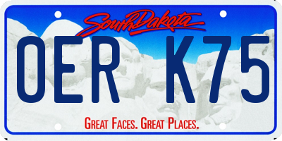 SD license plate 0ERK75