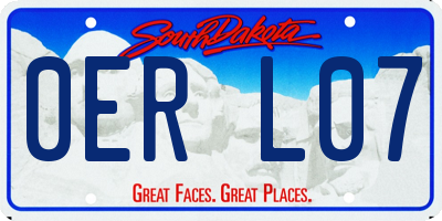 SD license plate 0ERL07