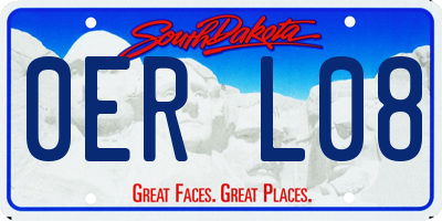 SD license plate 0ERL08