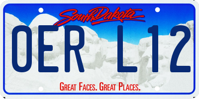 SD license plate 0ERL12