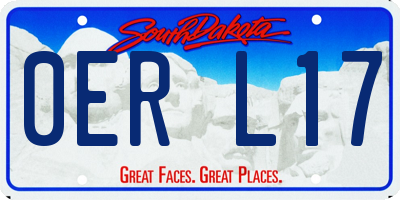 SD license plate 0ERL17