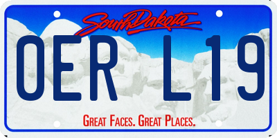 SD license plate 0ERL19