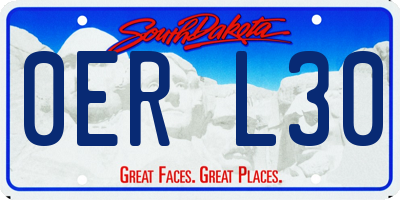 SD license plate 0ERL30