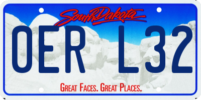 SD license plate 0ERL32