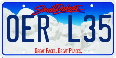 SD license plate 0ERL35