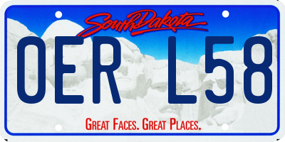 SD license plate 0ERL58