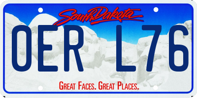 SD license plate 0ERL76
