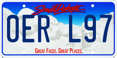 SD license plate 0ERL97