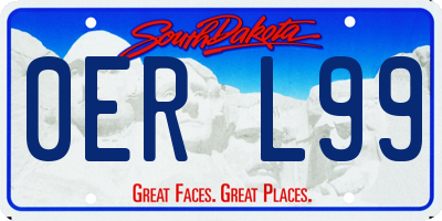 SD license plate 0ERL99
