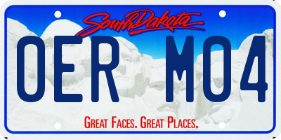 SD license plate 0ERM04