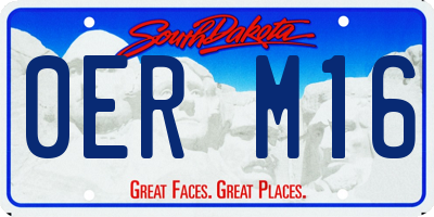 SD license plate 0ERM16