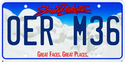 SD license plate 0ERM36